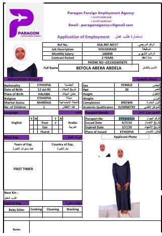  BEFOLA ABERA ABDELA